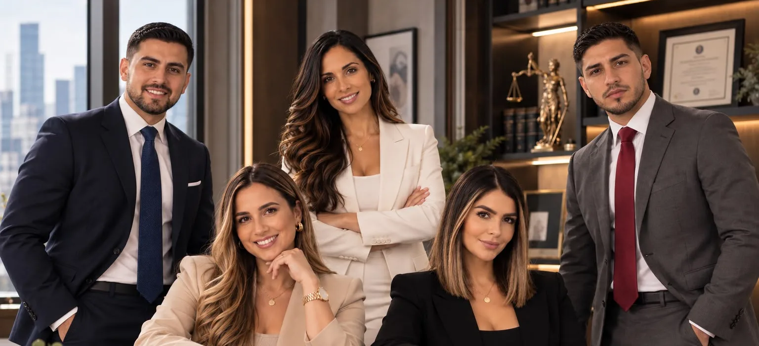 El equipo de abogados de Liberty Legal Group en su oficina